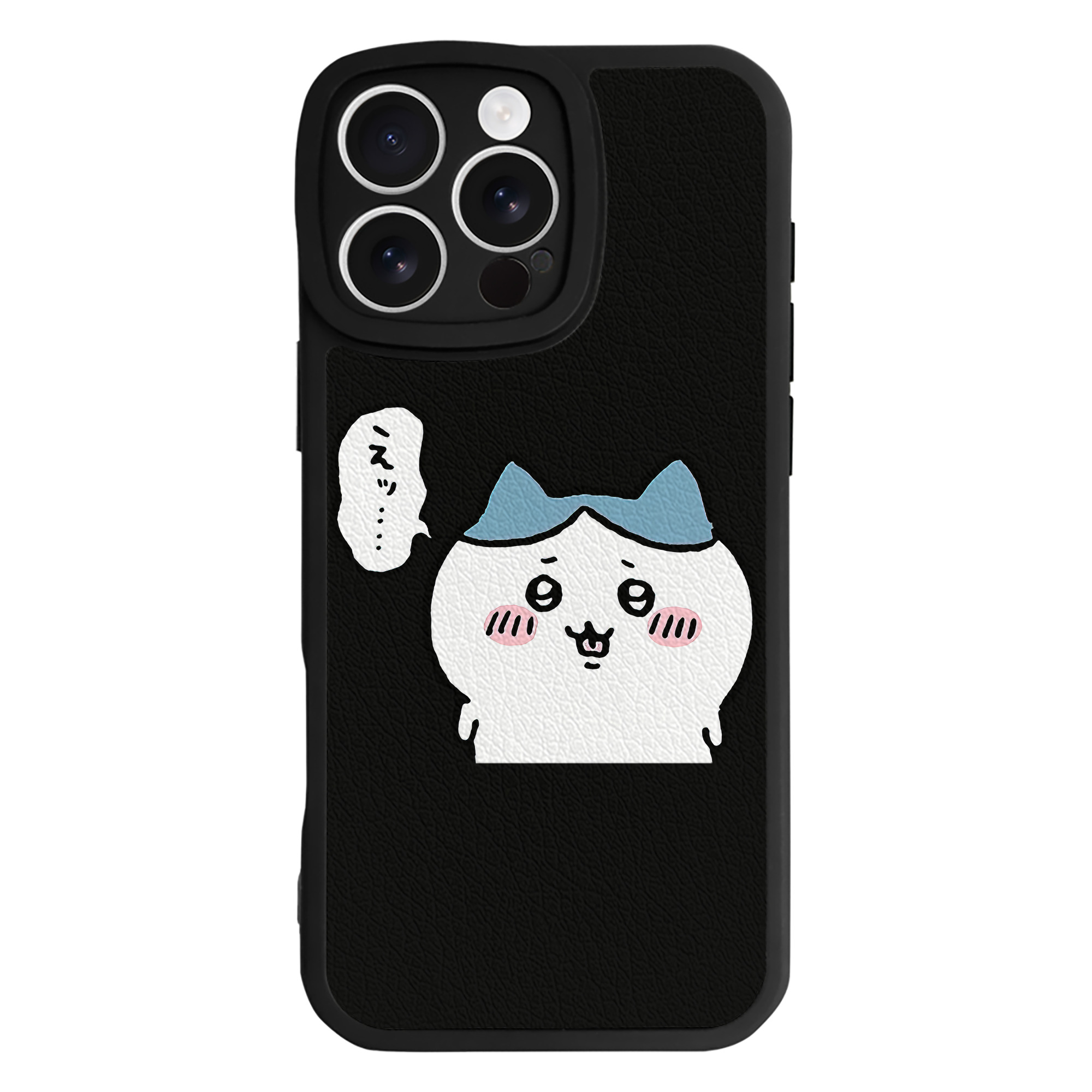（画像用） ちいかわ ハチワレ Chii-kawa hachiware 【iPhone 16シリーズ対応】シリコンスマホケース（レザー調） 材質：シリコン